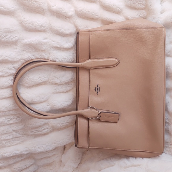 Coach Handbags - COACH Nude Beige Tote/Carryall EUC!